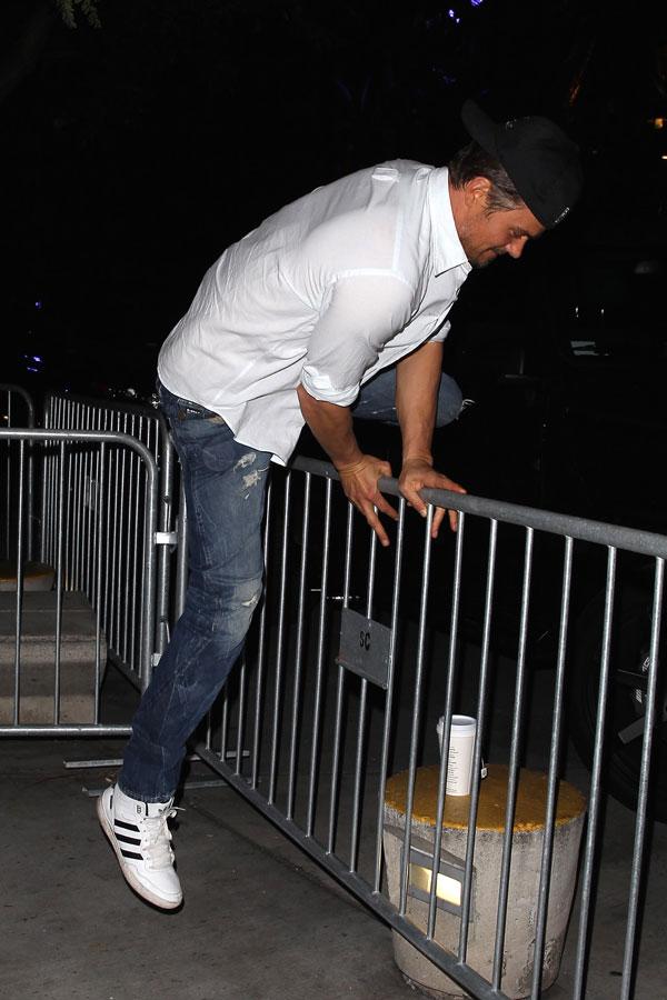 Josh Duhamel Trips Barricade