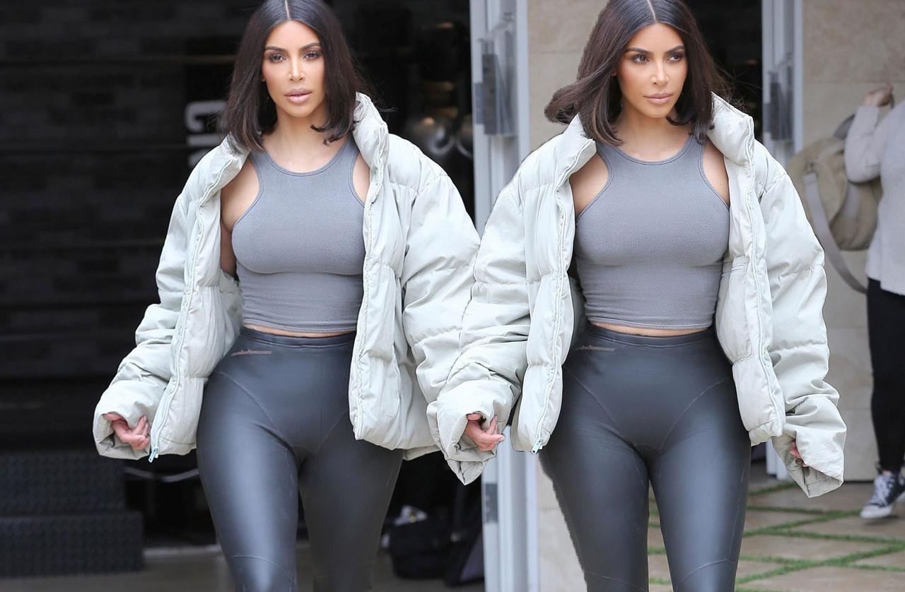 Boobs Out! Kim Kardashian Shows Off Curves While Out For Coffee