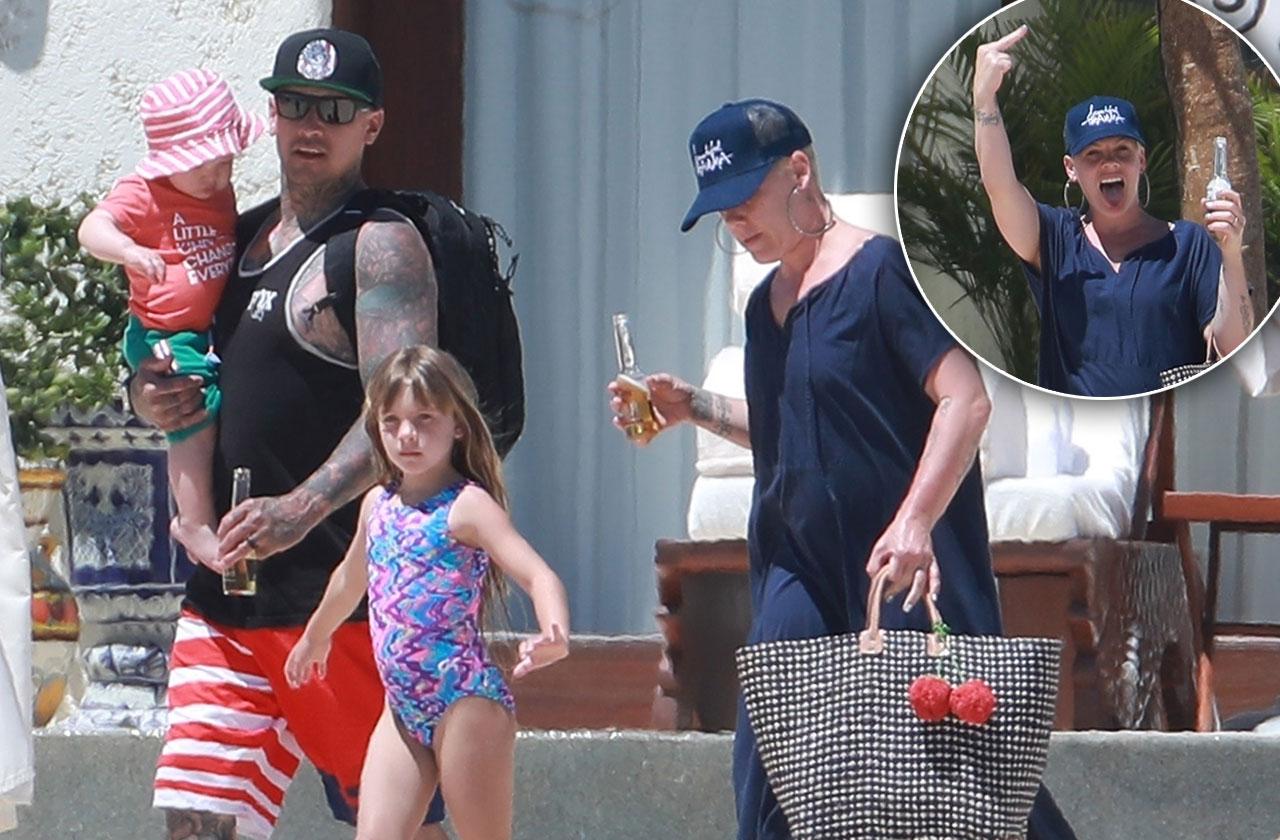 Pink Carey Hart Beach Kids