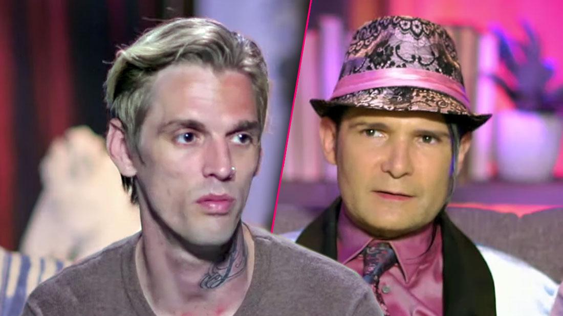 Aaron Carter Photo Split WithCorey Feldman on Marrriage Boot Camp Family Edition