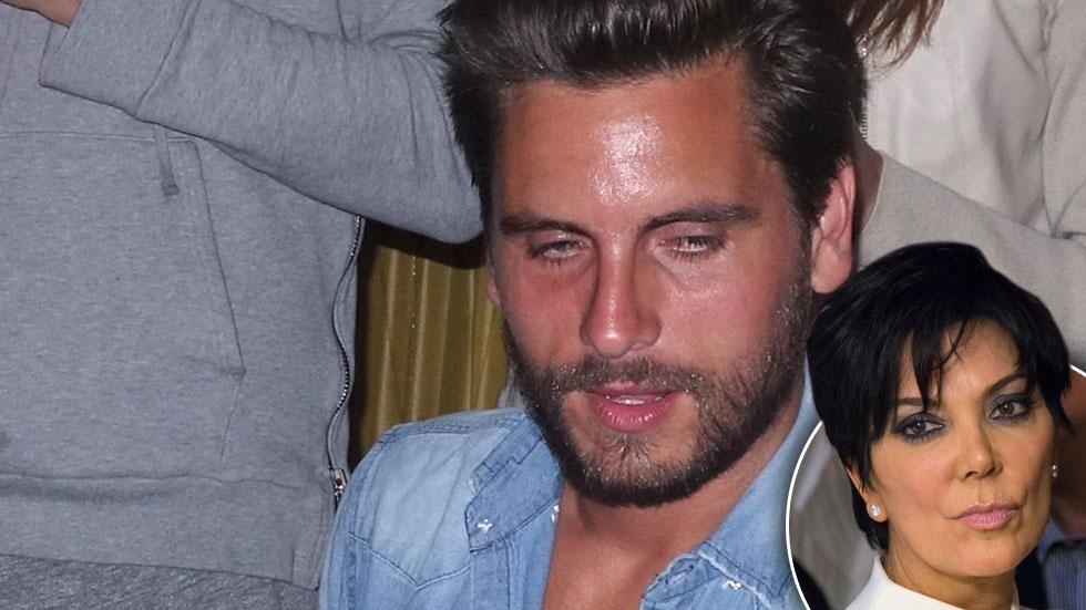 //scott disick wasted and kris jenner