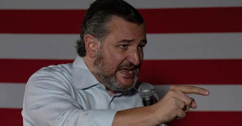 Procession Of Buses For Gun Violence Victims Visits Ted Cruz's Home