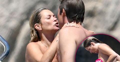 Kate Moss Topless Bikini Boyfriend