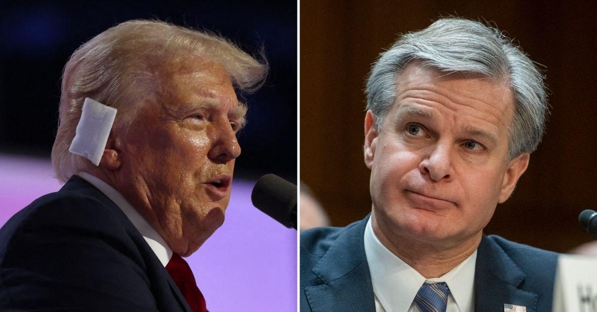 Donald Trump Furiously Bites Back at FBI Boss Christopher Wray’s Claim He Might Not Have Been Blasted in Ear: ‘A Bullet Hit — and Hit Hard!’