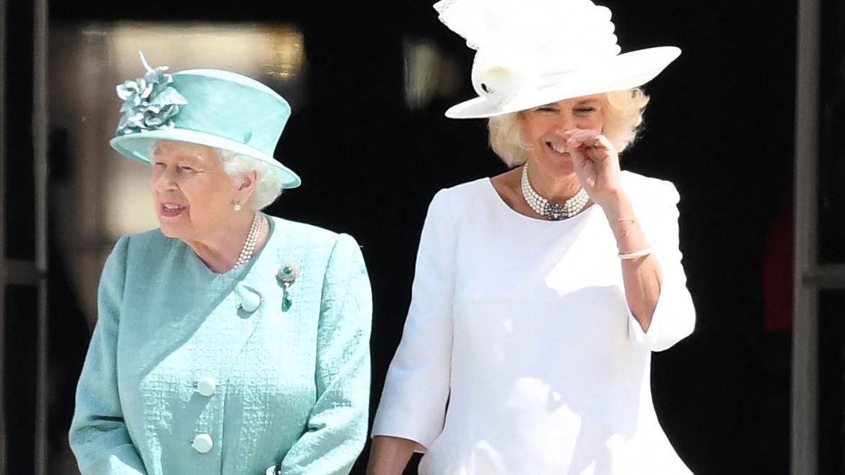 Photo of Queen Elizabeth and Queen Camilla