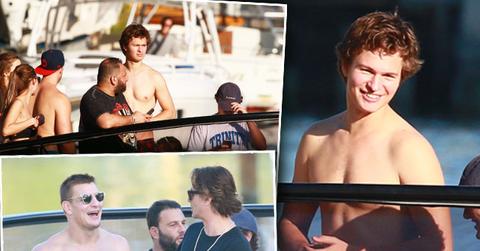 //ansel elgort shirtless rob gronkowski jonathan cheban yacht pp
