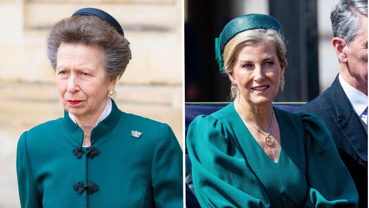 Split photos of Princess Anne and Sophie, Duchess of Edinburgh