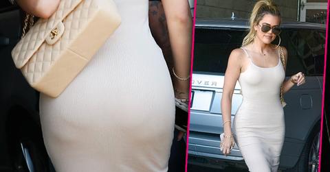 Busted! Khloe Kardashians Fake Booty EXPOSED In Nude Dress