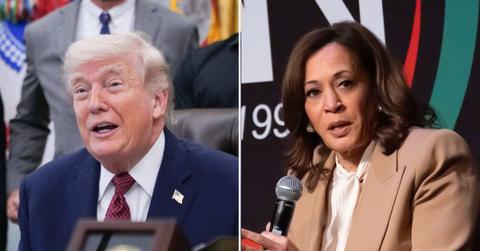 A photo of Donald Trump and Kamala Harris