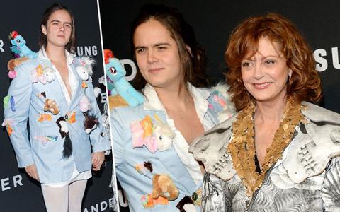 Susan Sarandon's Son Stuns In A Skirt At 'Zoolander 2' Premiere