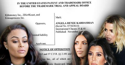 kim kourtney khloe kardashian fight blac chyna trademark