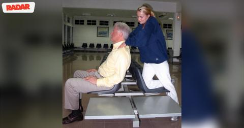 EXCLUSIVE: Clinton Caught Smiling During Massage From Epstein Victim