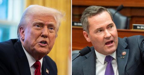 Composite photo of Donald Trump and Mike Waltz