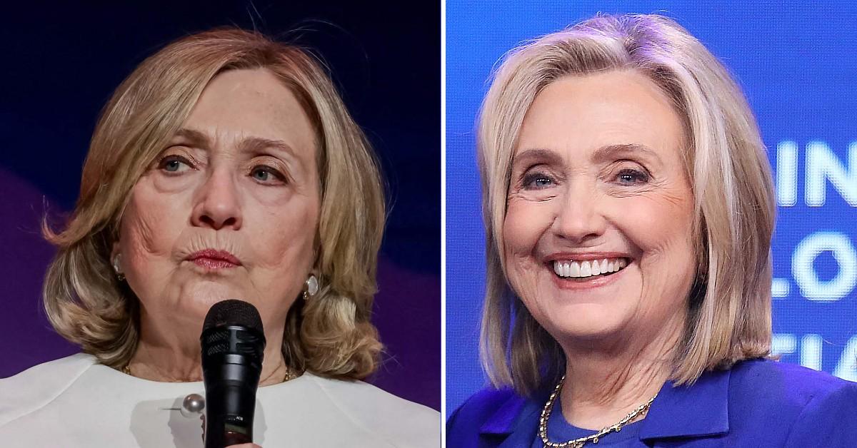 Photo of Hillary Clinton before/after