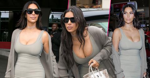 //kim kardashian baby weight loss boobs dress pp