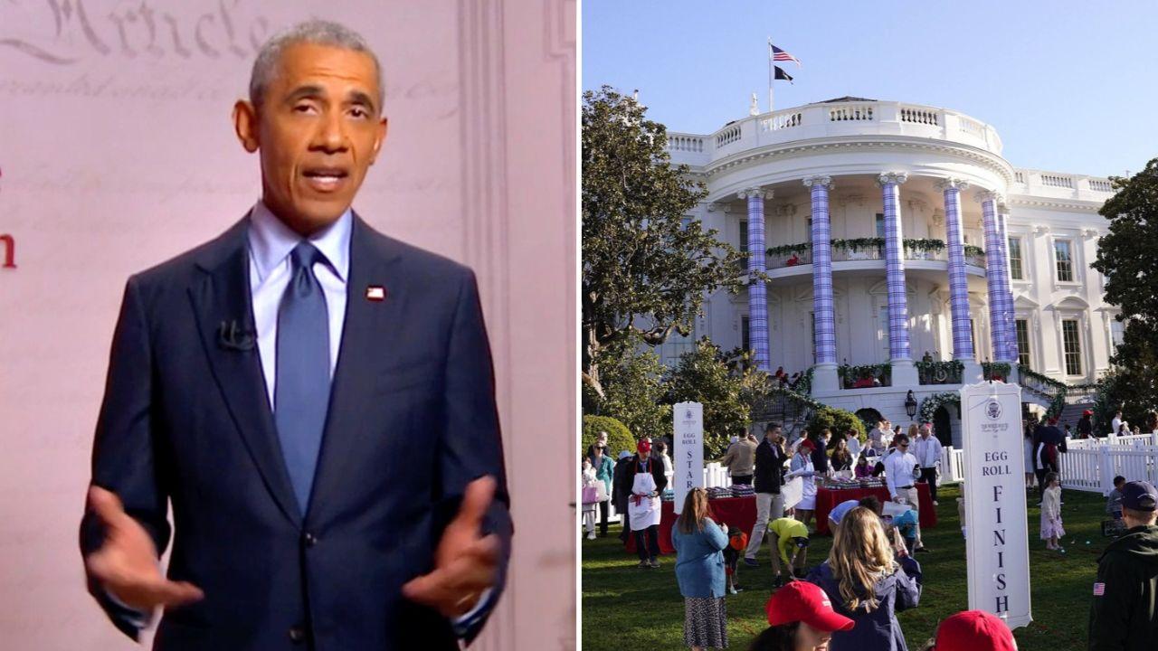 Image Of Barack Obama (left) and White House (right)