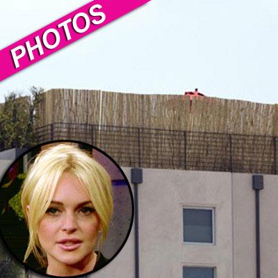 Lindsay Lohan -- Mending Fences At Scene Of Rooftop Party