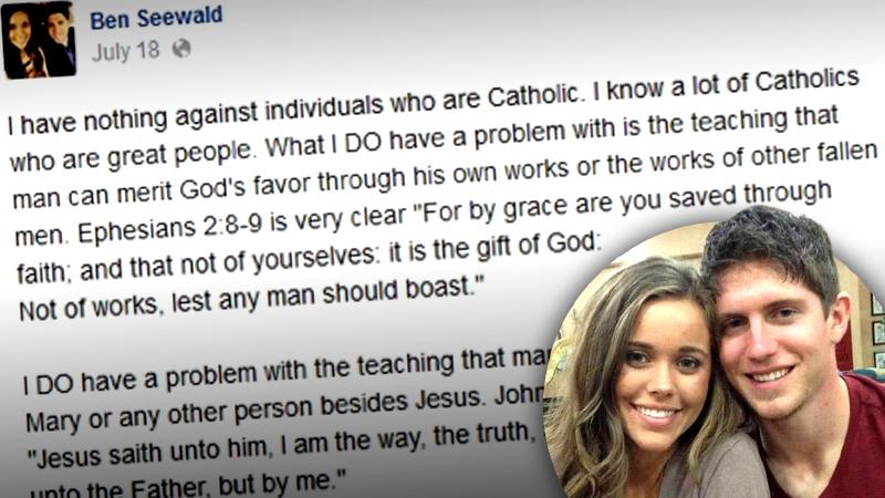 //jessa duggar ben seewald catholics deadly error deletes post criticism pp sl