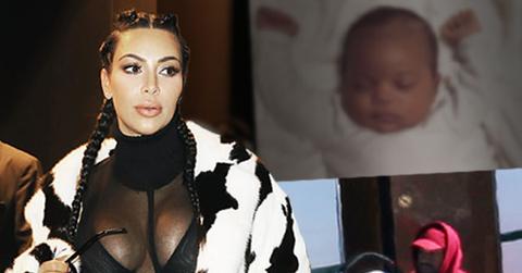 //kim kardashian baby son saint west first photo pp