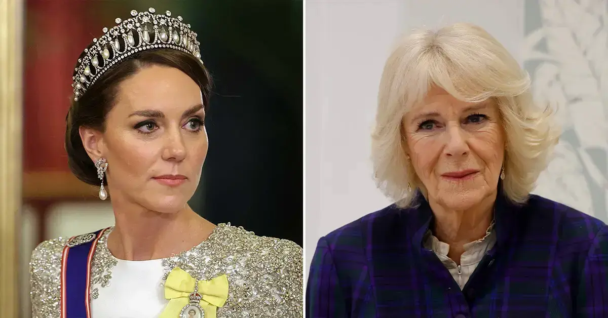Split photos of Princess Kate and Queen Camilla