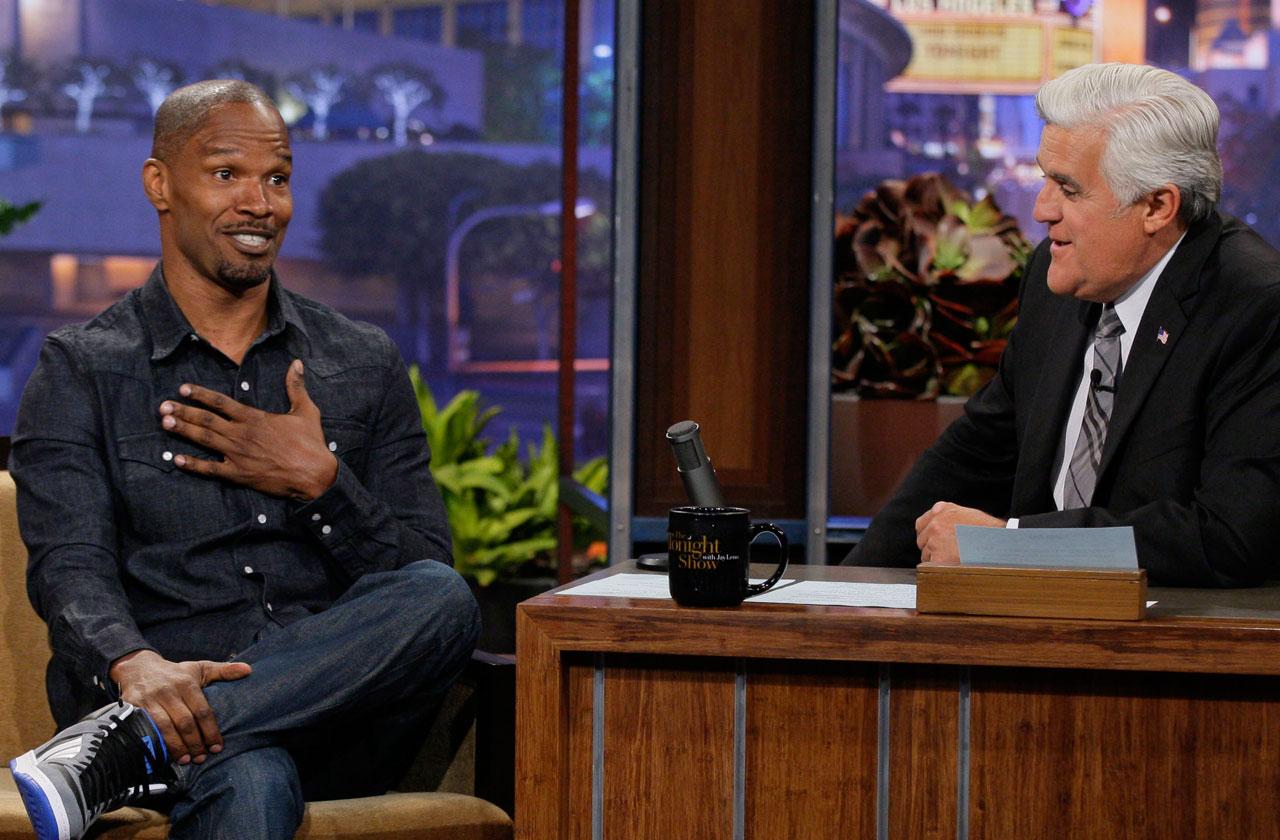 //jamie foxx quitting acting tv talk show host jay leno advice pp