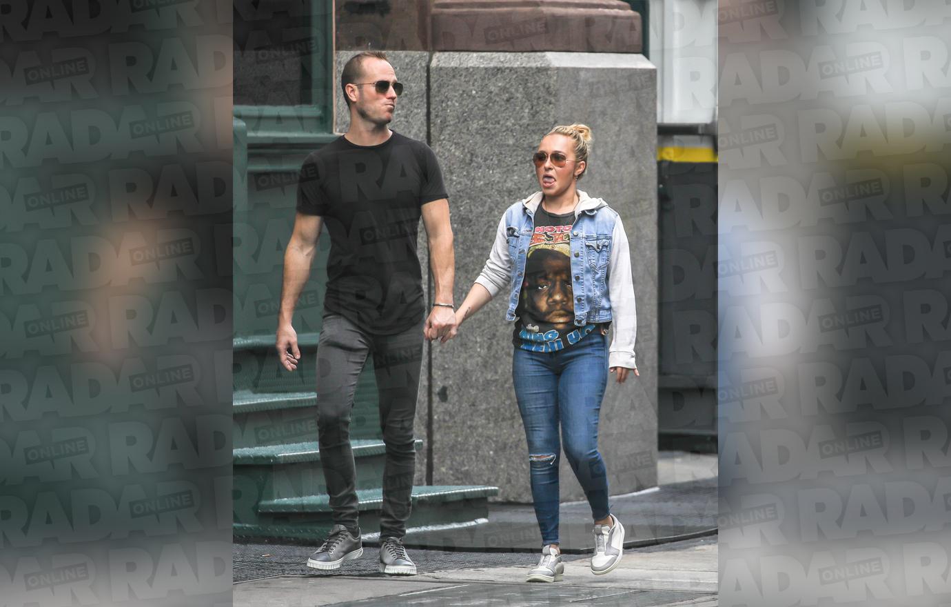 Hayden Panettiere and boyfriend's brother are spotted in New York City.