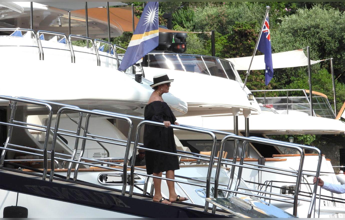 Kris Jenner And Corey Gamble Look Miserable In Portofino