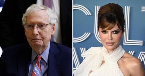 A photo of Mitch McConnell alongside a photo of Lisa Rinna