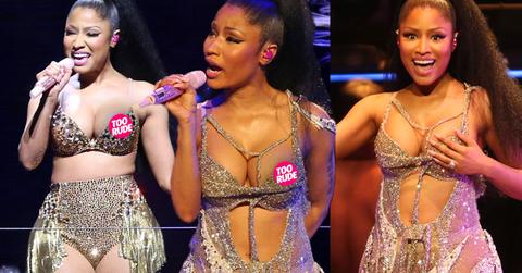 //nicki minaj nip slip wardrobe malfunction pp