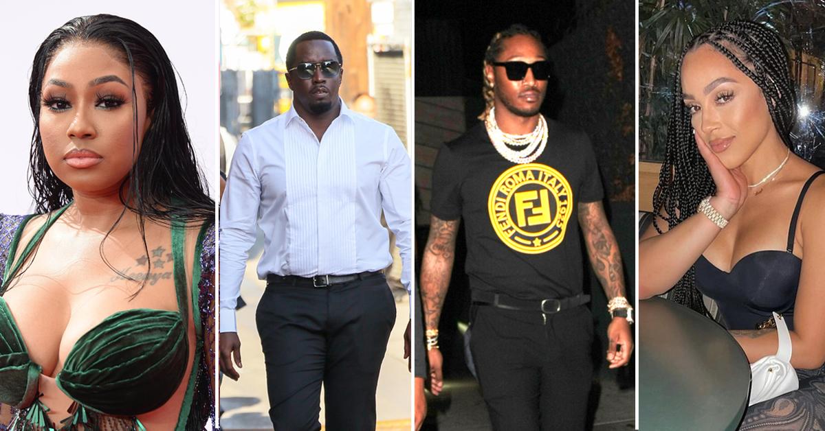 diddy flirts yung miami city girls days after making out future ex joie chavis