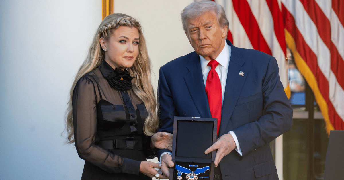 Photo of Erika Kirk and Donald Trump