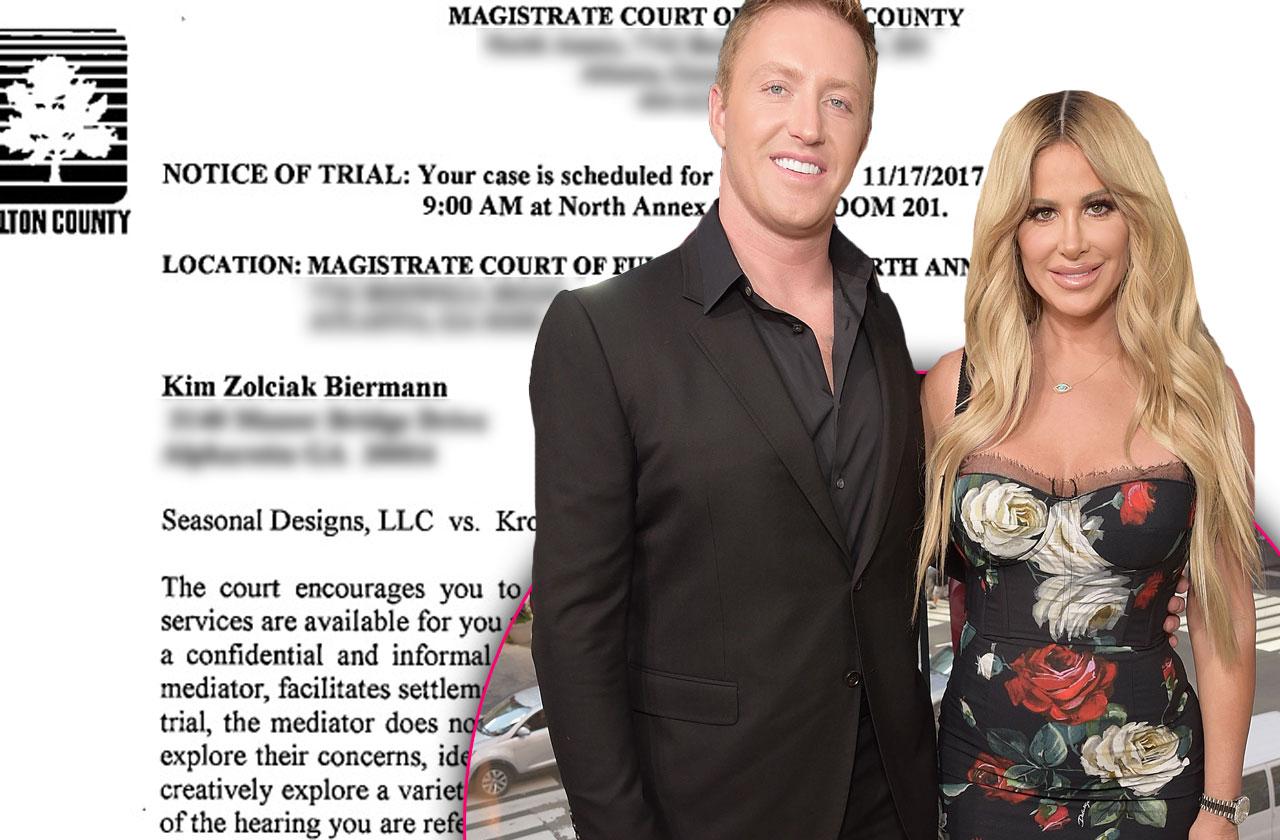 //kim zolciak kroy biermann sued holiday decorator trial date pp