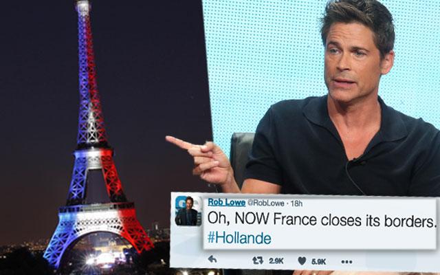 Paris Terror Attacks Rob Lowe Feeling Backlash Insensitive Tweets