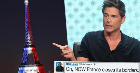 Paris Terror Attacks Rob Lowe Feeling Backlash Insensitive Tweets