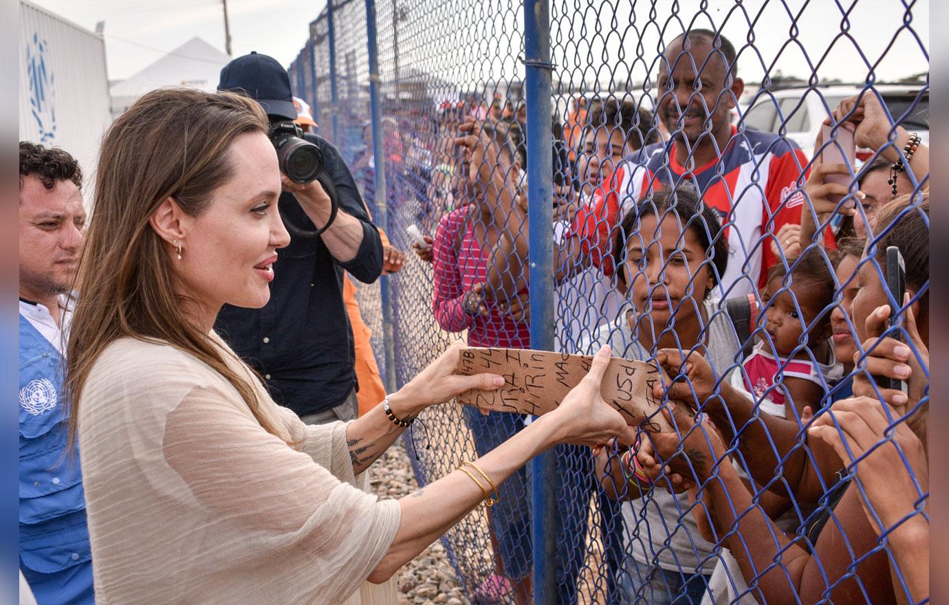 Angelina Jolie Visits Refugee Camp