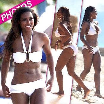 //kenya moore bikini splash