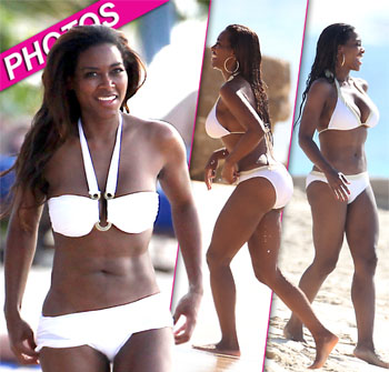 //kenya moore bikini splash