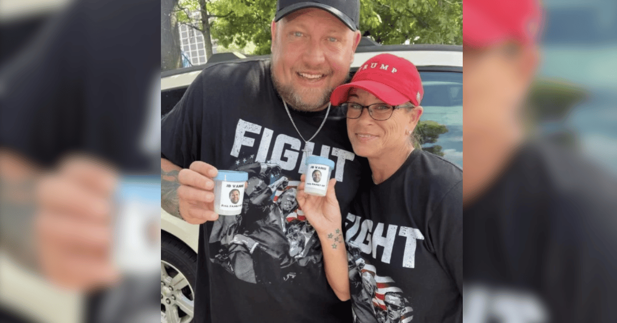 maga supporters carry sperm collection cups