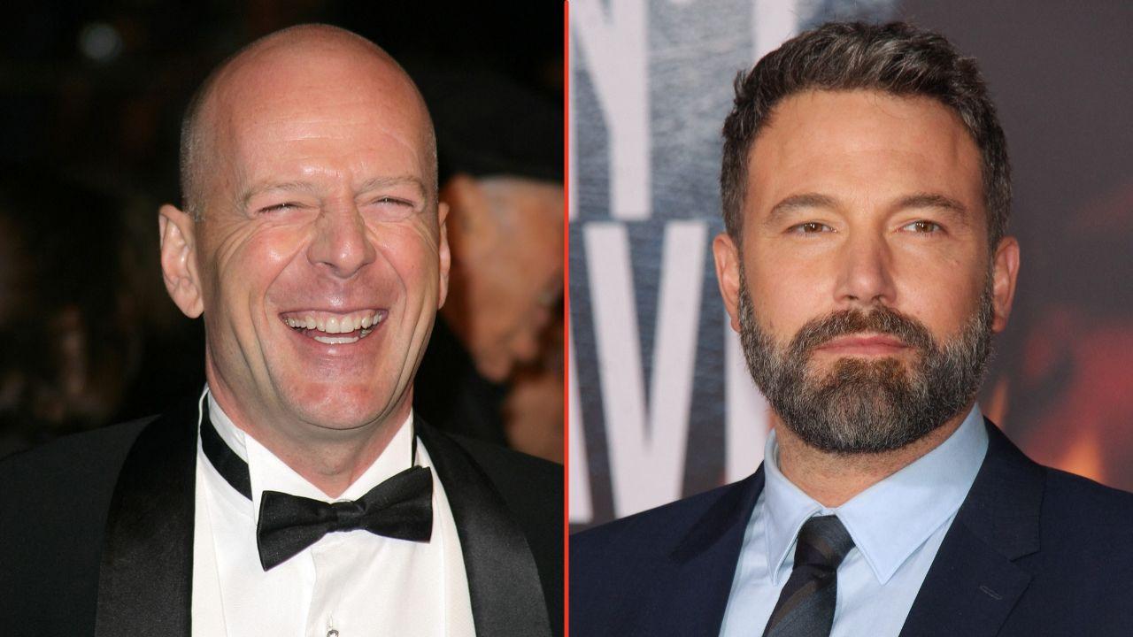 Split photos of Bruce Willis and Ben Affleck