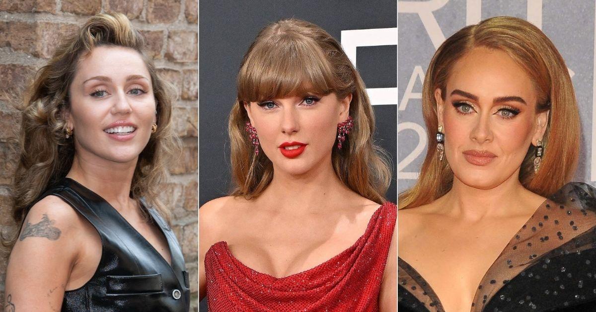 picture of Miley Cyrus, Taylor Swift and Adele