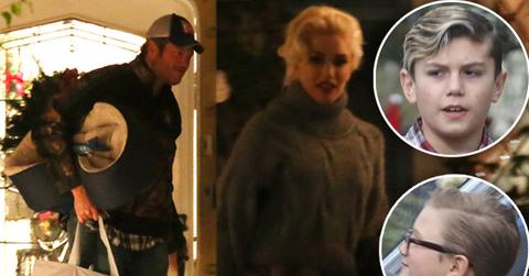 Blake Shelton Gwen Stefani Engaged Kids Christmas Parents House Pics