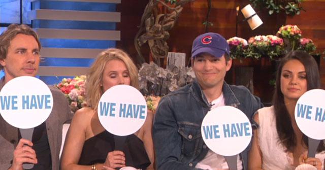 mila kunis kristen bell ashton kutcher dax shepard ellen degeneres