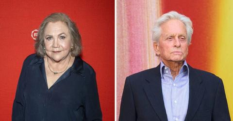 Split image of Kathleen Turner and Michael Douglas