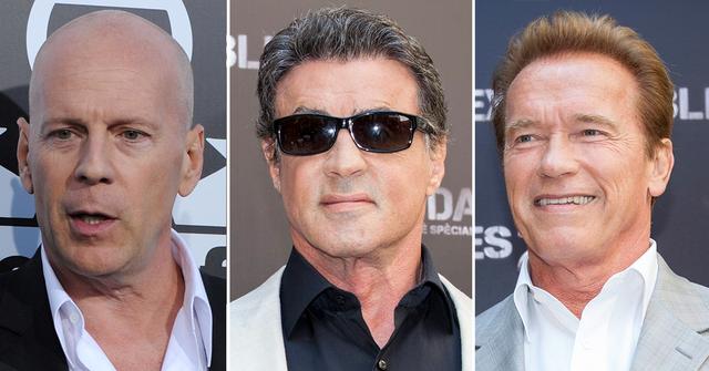 bruce willis leaning on sly stallone schwarzenegger dementia