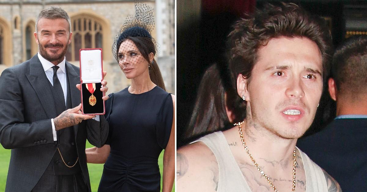 Photo of David, Victoria and Brooklyn Beckham