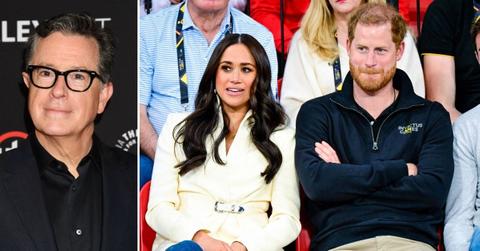Photo of Stephen Colbert, Meghan Markle and Prince Harry
