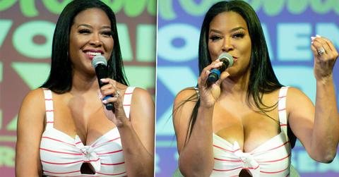 Kenya Moore Pregnant Baby Bump Dress