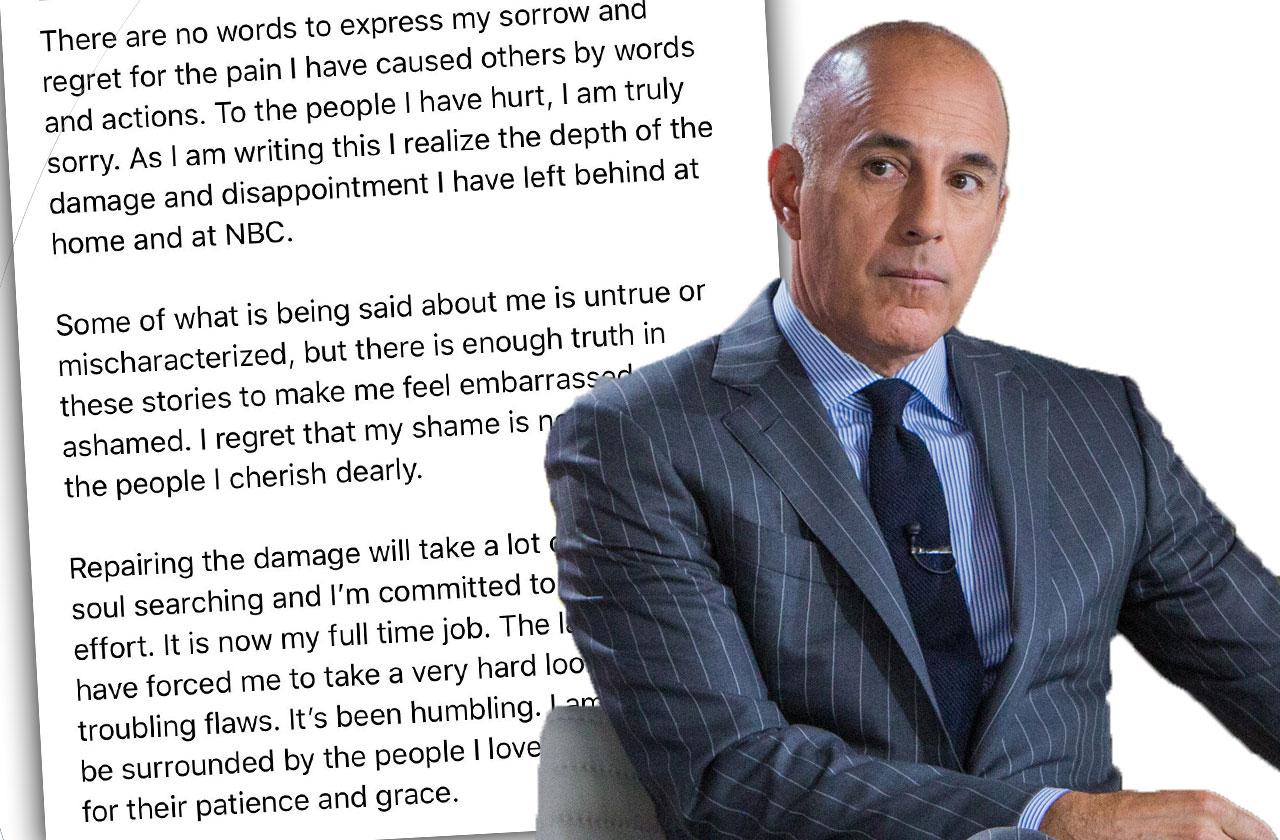 Matt Lauer Statement Sexual Harassment