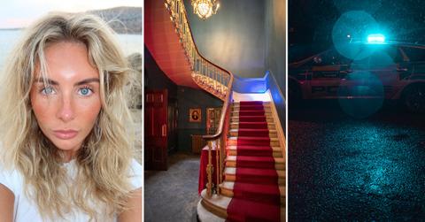 Split photo of Bonnie Blue, Edward Davenport's mansion