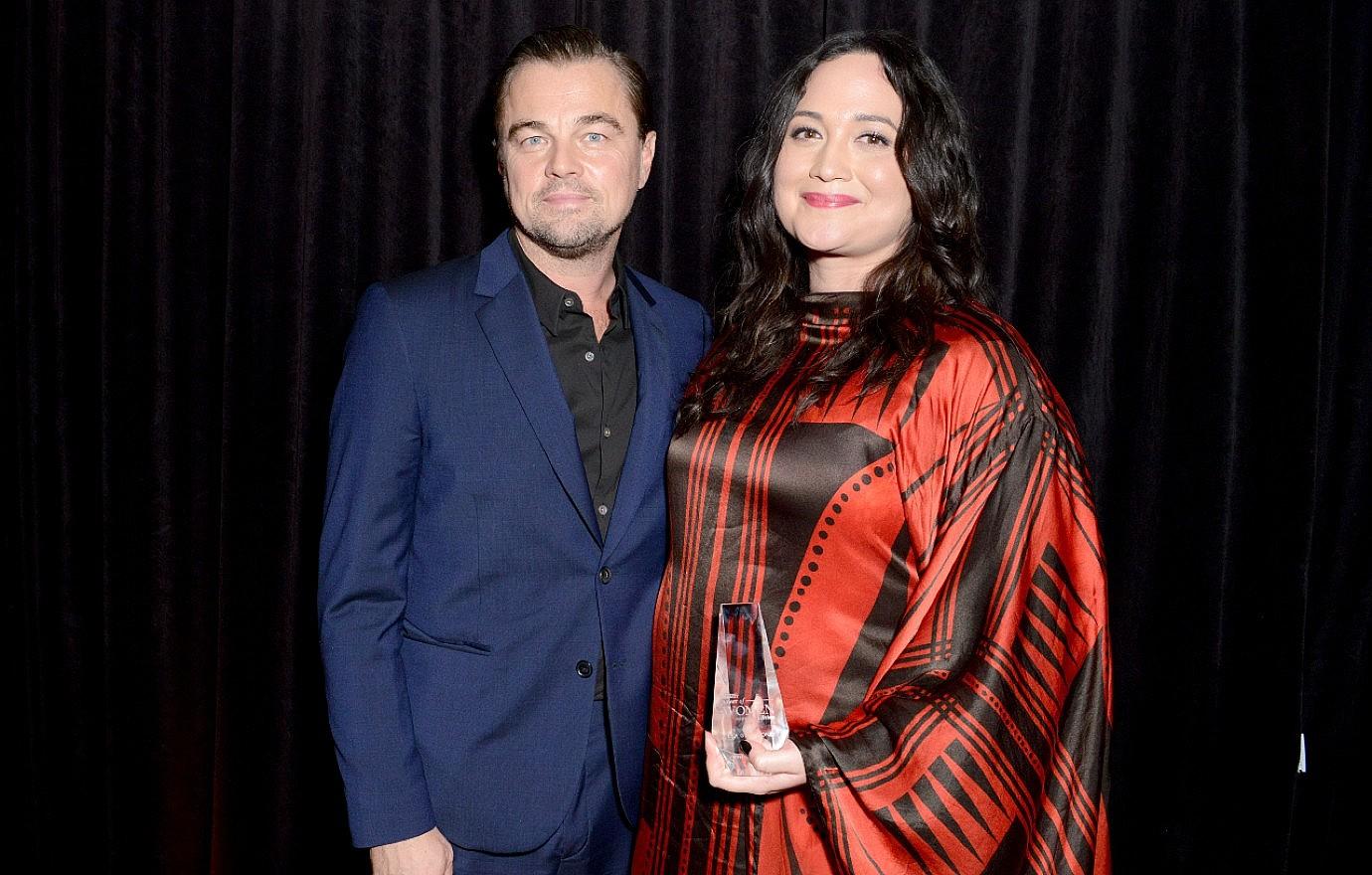 leonardo dicaprio and honoree lily gladstone photo by jon kopaloff